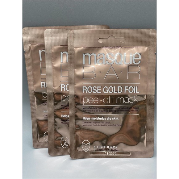 Rose Gold Foil Mask Masque Bar Peel Off Mask Lot #B275 - Picture 1 of 6